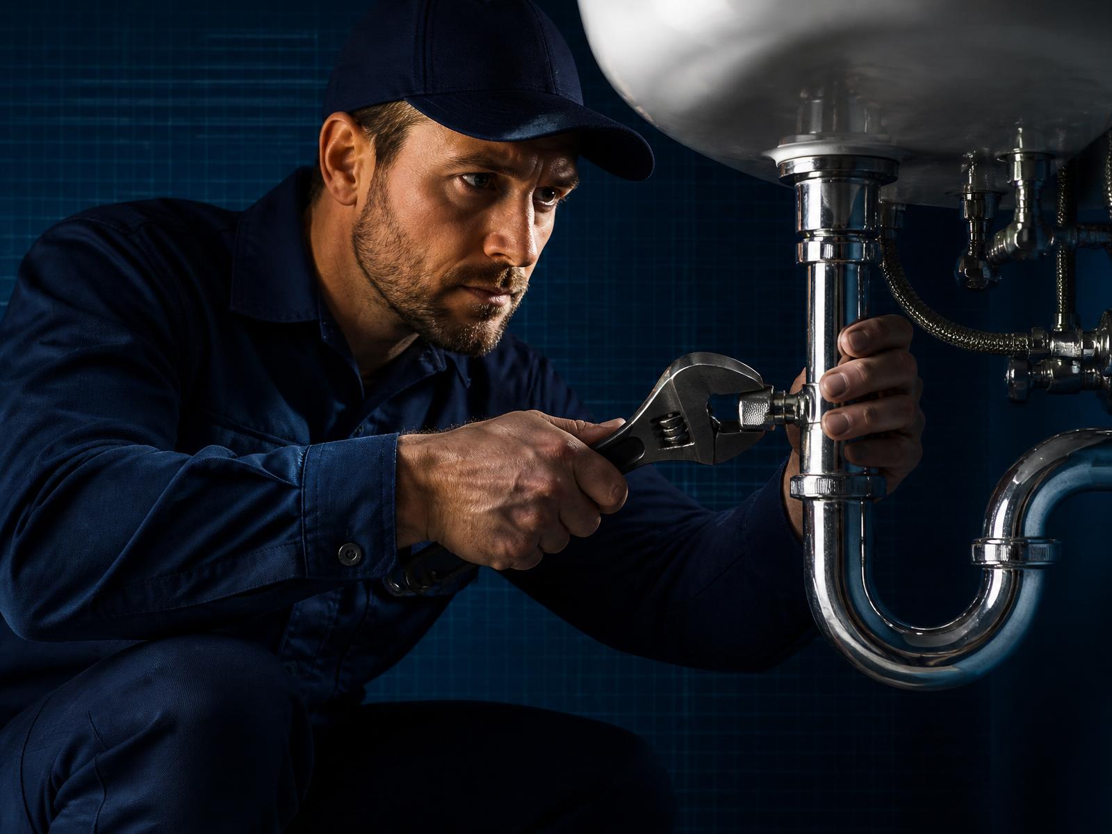 Jerry's Plumbing & Heating technician working on pipes in DFW